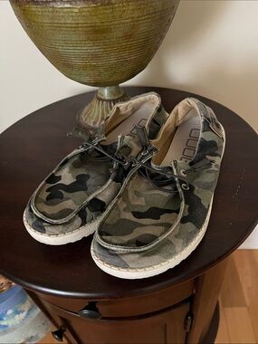 Hey Dude Women's Camouflage Slip-On Loafers - Green Camo